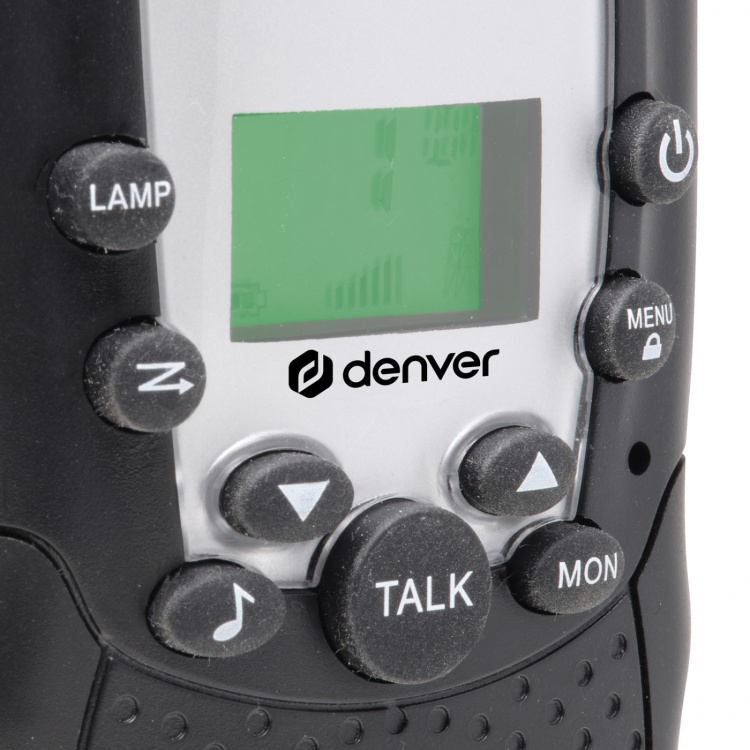 Denver Walkie Talkie med to håndsett og åtte kanaler WTA-449 Black