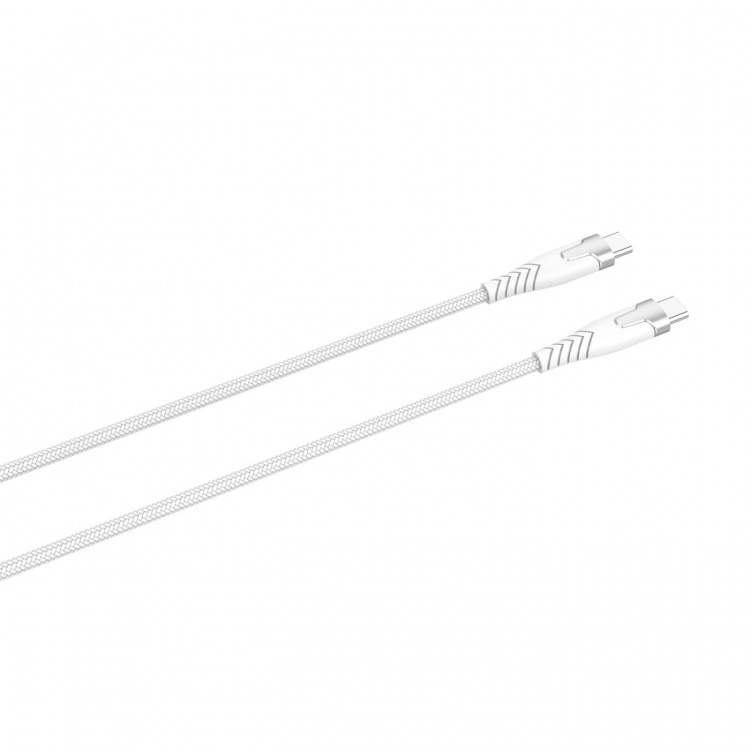 Gear Kevlar-kabel Pro Usb-C 2.0 Med Metallhus Hvit 1,5m Gear Kevlar-kabel Pro Usb-C 2.0 Med Metallhus Hvit 1,5m