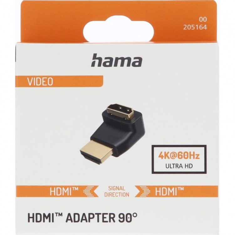 Hama Adapter Hdmi 90 Grad Gull Svart Hama Adapter Hdmi 90 Grad Gull Svart