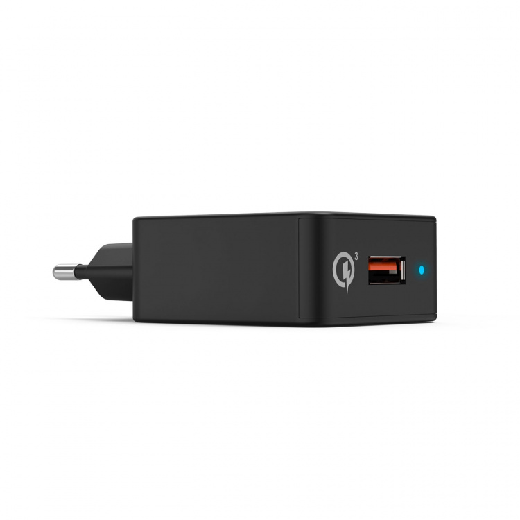 Hama Hurtiglader Fast Charger 1x USB-A Qualcomm 19.5w Svart