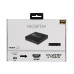 North SCART+HDMI til HDMI HD Konverter og Switch Svart