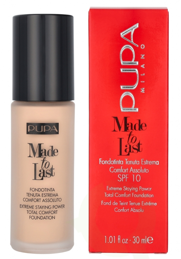 Pupa Milano Pupa Made To Last Total Comfort Foundation SPF10 30 ml #030 Natural Beige
