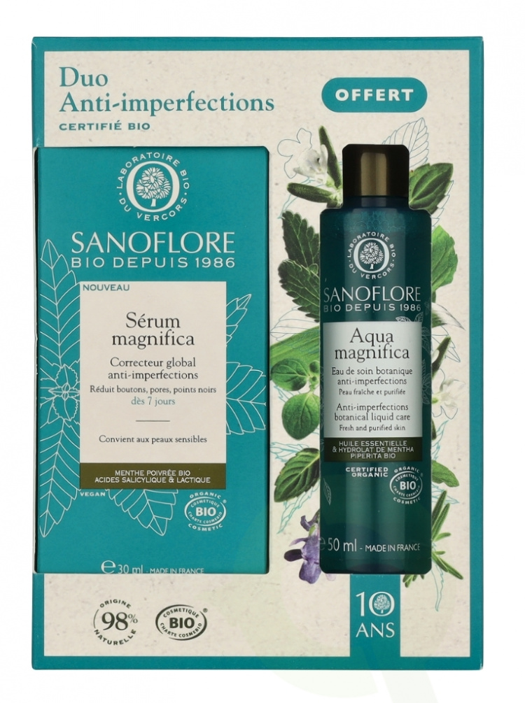 Sanoflore Magnifica 10 Years Anti-Imperfections Set 80 ml Serum 30 ml/Aqua 50 ml