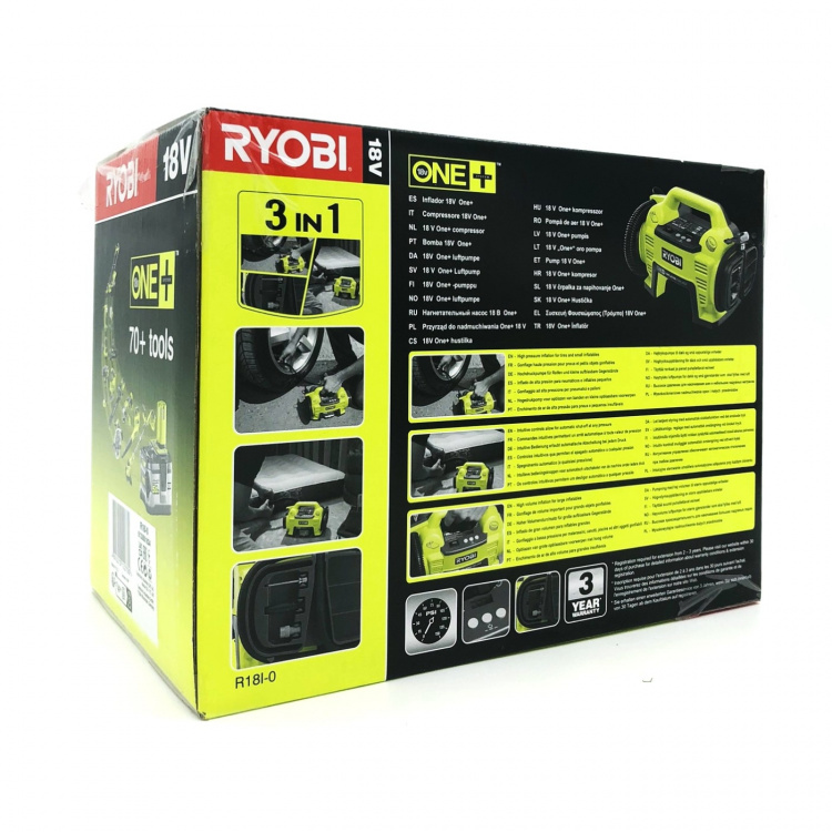 Ryobi One+ R18I-0 Luftkompressor utan batteri