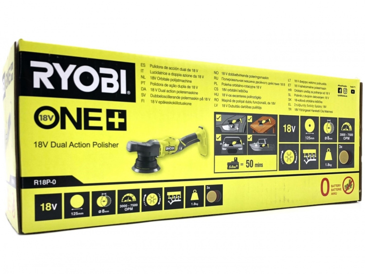 Ryobi One+ R18P-0 18V polermaskin utan batteri