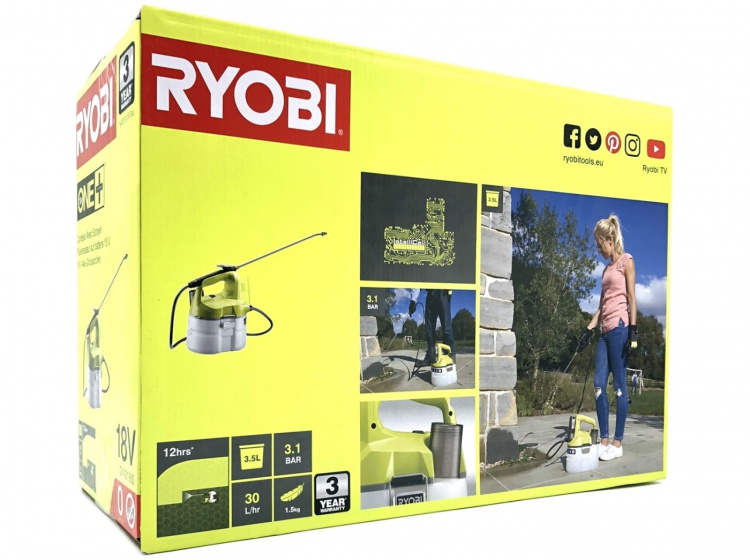 Ryobi ONE+ OWS1880 18V trädgårdsspruta utan batteri