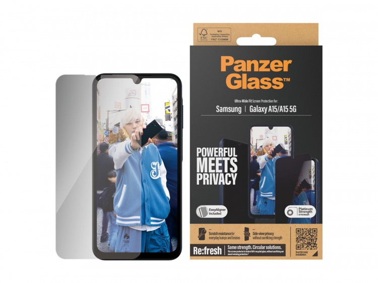 PanzerGlass Screen Protector Samsung Galaxy A15, A15 5G, Transparent