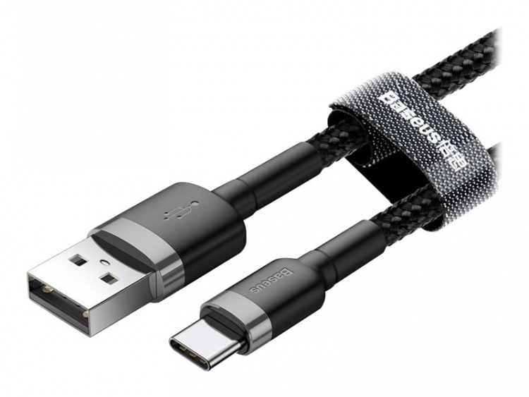 Baseus Cafule USB 2.0 USB Type-C kabel 3m Sort Grå