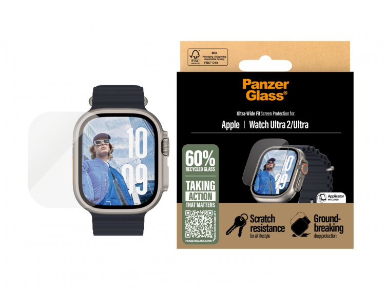 PanzerGlass Screen protector for Smartwatch, Transparent, Tempered glass