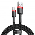 Baseus USB-A 2.0 til USB-C kabel 0.5m svart