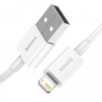 Baseus USB 2.0 til Lightning kabel 1.5m vit
