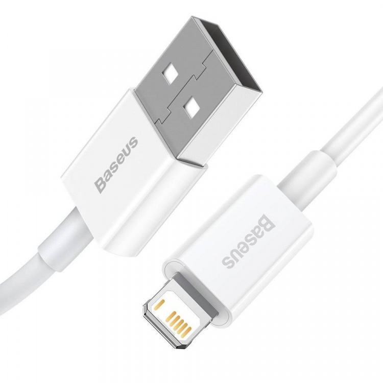 Baseus USB 2.0 til Lightning kabel 1m vit