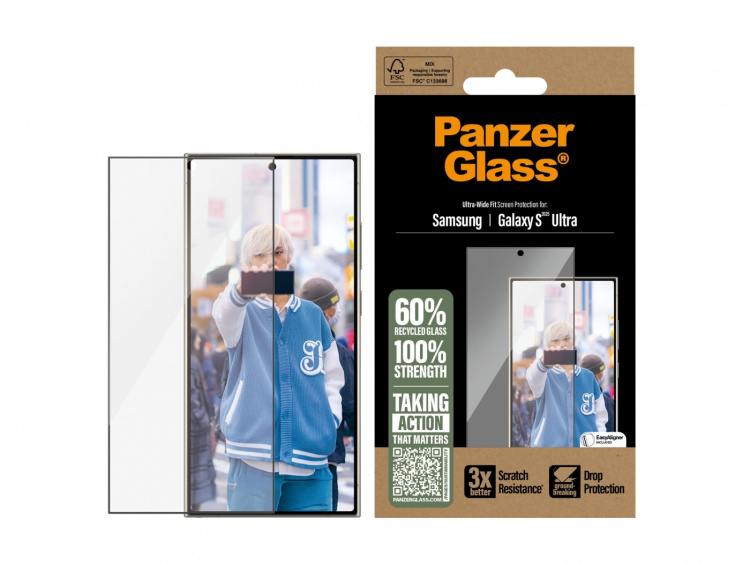 PanzerGlass Screen Protector to the Phone - wide fit