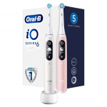 Oral B iO Series 6 Duo hvit/rosa 2 stk. elektrisk tannbørste Oral B iO Series 6 Duo hvit/rosa 2 stk. elektrisk tannbørste
