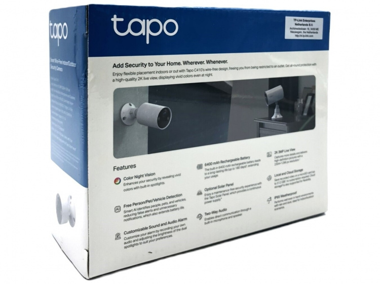 TP-Link Tapo C410 V1 nätverksövervakningskamera utomhus inomhus 2304 x 1296 TP-Link Tapo C410 V1 nätverksövervakningskamera utomhus inomhus 2304 x 1296