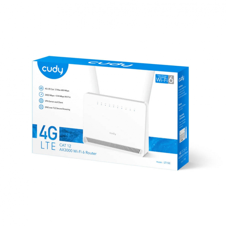 CUDY 4G Router LT15E CAT12/WF6 AX3000 Gigabit