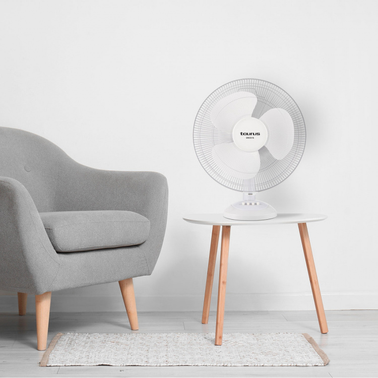Taurus Skrivebordsvifte Greco 16 Hvit 40 cm