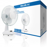 Valueline Tabell Fan 23 cm 21 W Plastic Hvit