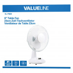 Valueline Tabell Fan 23 cm 21 W Plastic Hvit