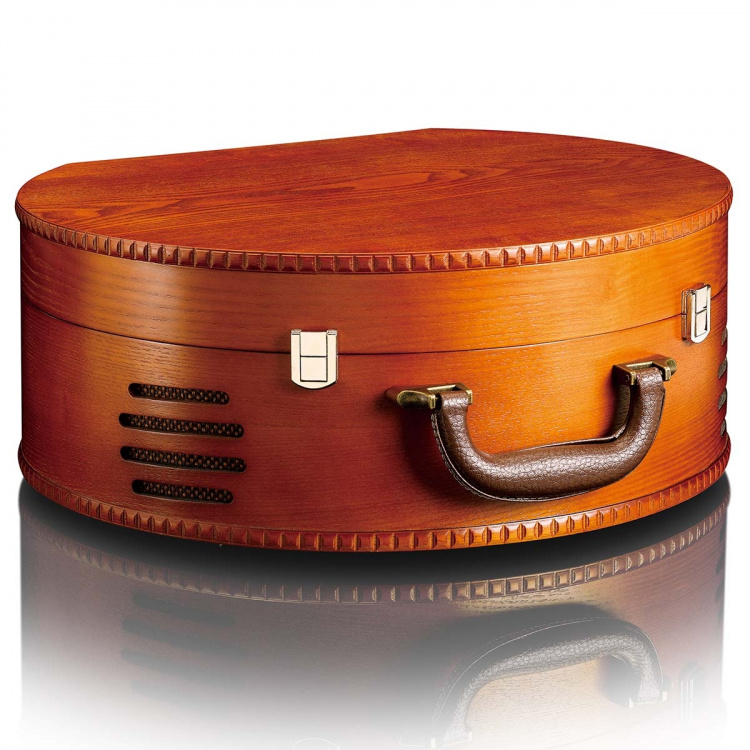 Lenco Retro platespiller med 2 innebygde høyttalere Brun