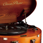 Lenco Retro platespiller med 2 innebygde høyttalere Brun