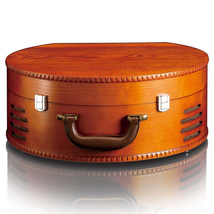 Lenco Retro platespiller med 2 innebygde høyttalere Brun