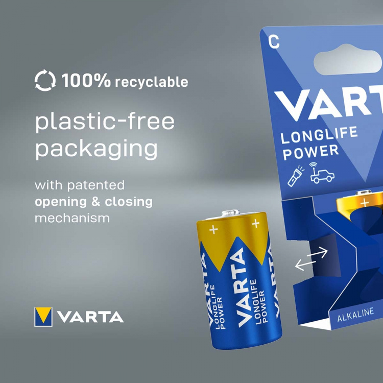 Varta Alkaline Batteri C 1.5 V High Energy 2-Blister