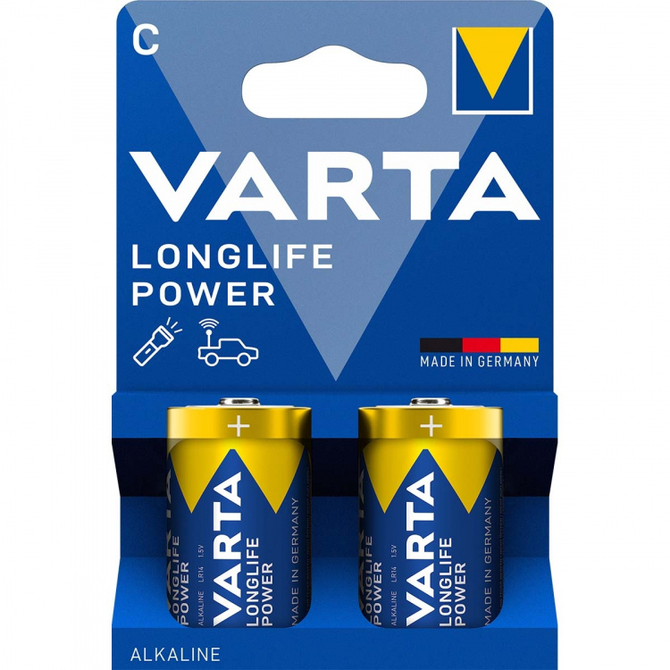 Varta Alkaline Batteri C 1.5 V High Energy 2-Blister