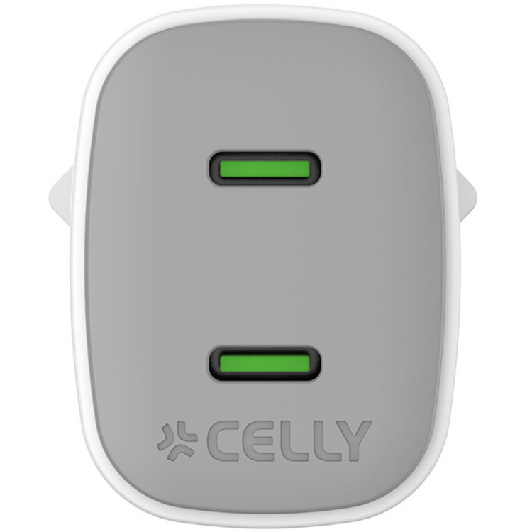 Celly USB-lader GaN 2 x USB-C PD 45W