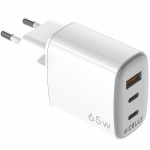 Celly USB-lader GaN 1 x USB-A + 2 x USB-C PD 65W Celly USB-lader GaN 1 x USB-A + 2 x USB-C PD 65W