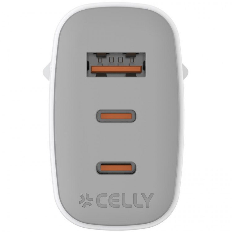 Celly USB-lader GaN 1 x USB-A + 2 x USB-C PD 65W Celly USB-lader GaN 1 x USB-A + 2 x USB-C PD 65W