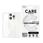 CARE by PanzerGlass - Etui Transparent m. hvit MagSafe - iPhone 15 Pro