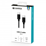 Champion USB-C-kabel 30 cm, svart Champion USB-C-kabel 30 cm, svart