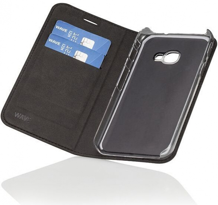 Wave BookCase beskyttelsesveske, Samsung Galaxy Xcover 4 / 4S, svart