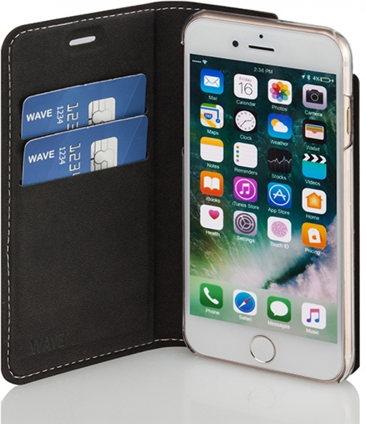 Wave BookCase beskyttelsesveske, iPhone 6 / 6s / 7 / 8 / SE, rosa gull