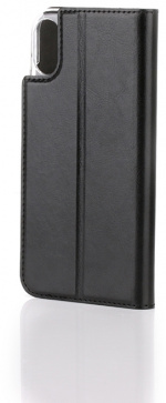 Wave BookCase beskyttelsesveske, iPhone X / Xs, svart Wave BookCase beskyttelsesveske, iPhone X / Xs, svart