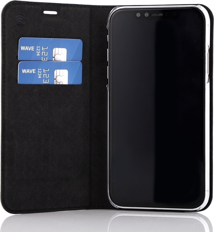 Wave BookCase beskyttelsesveske, iPhone XR, svart