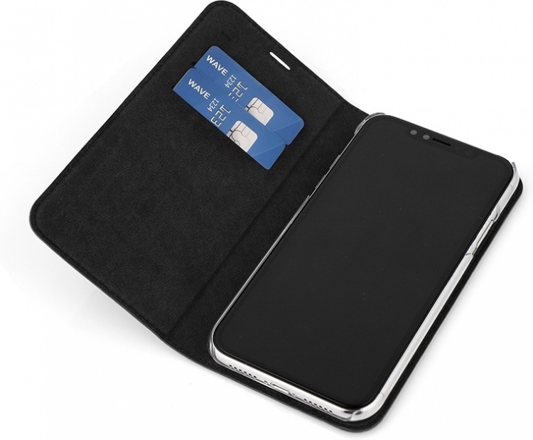 Wave BookCase beskyttelsesveske, iPhone XR, svart