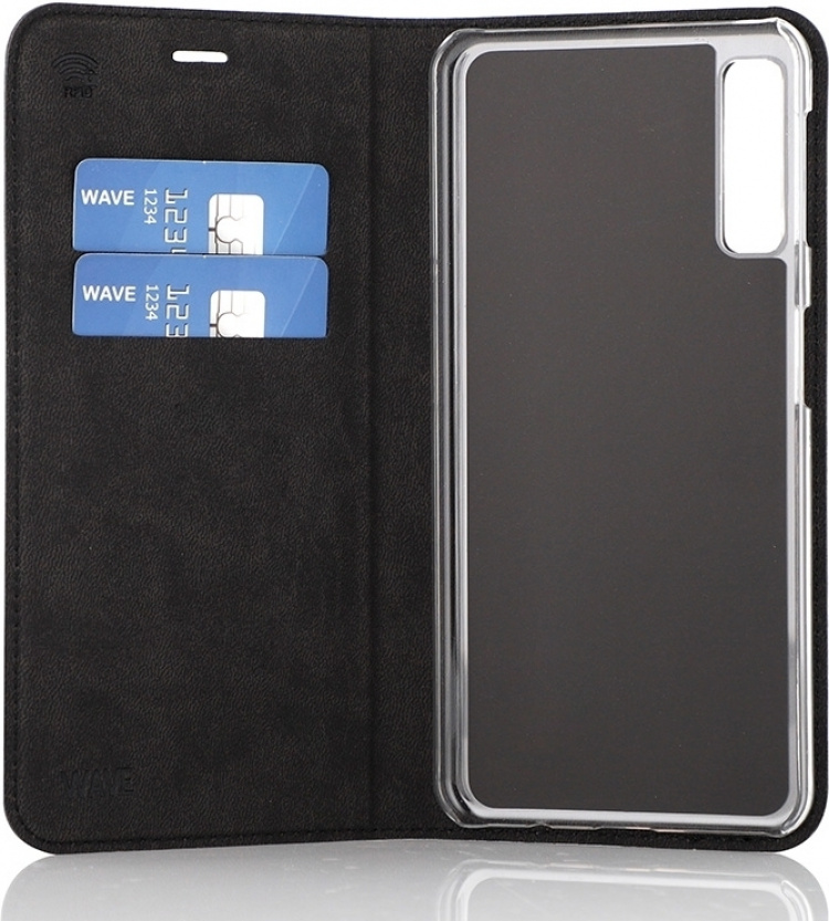 Wave BookCase beskyttelsesveske, Samsung Galaxy A7 (2018), svart