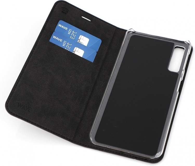 Wave BookCase beskyttelsesveske, Samsung Galaxy A7 (2018), svart