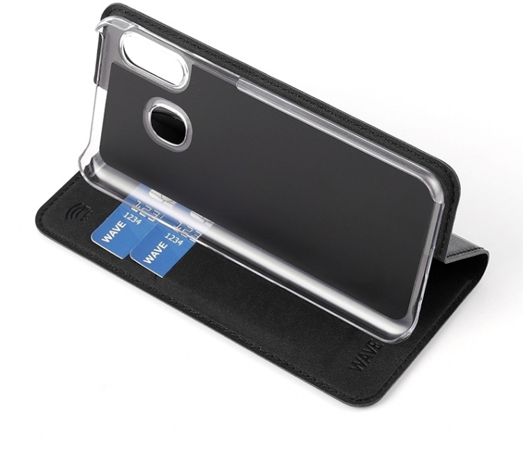 Wave BookCase beskyttelsesveske, Samsung Galaxy A40, svart