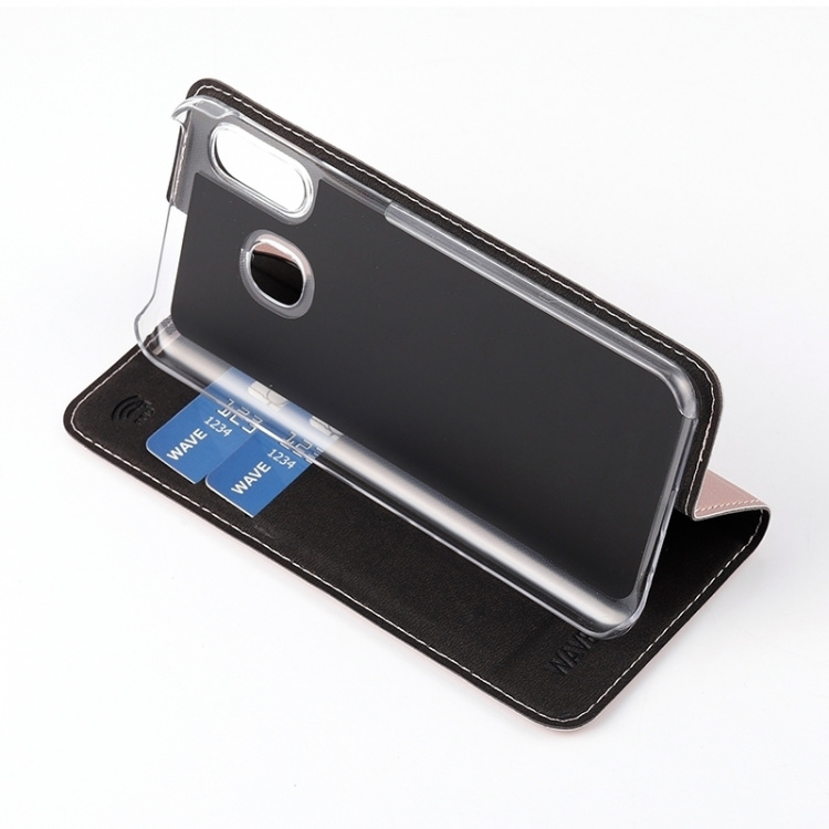 Wave BookCase beskyttelsesveske, Samsung Galaxy A40, rosa gull