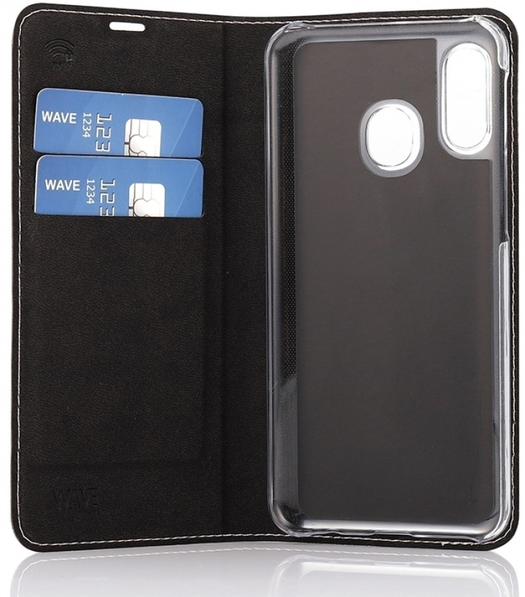 Wave BookCase beskyttelsesveske, Samsung Galaxy A40, rosa gull