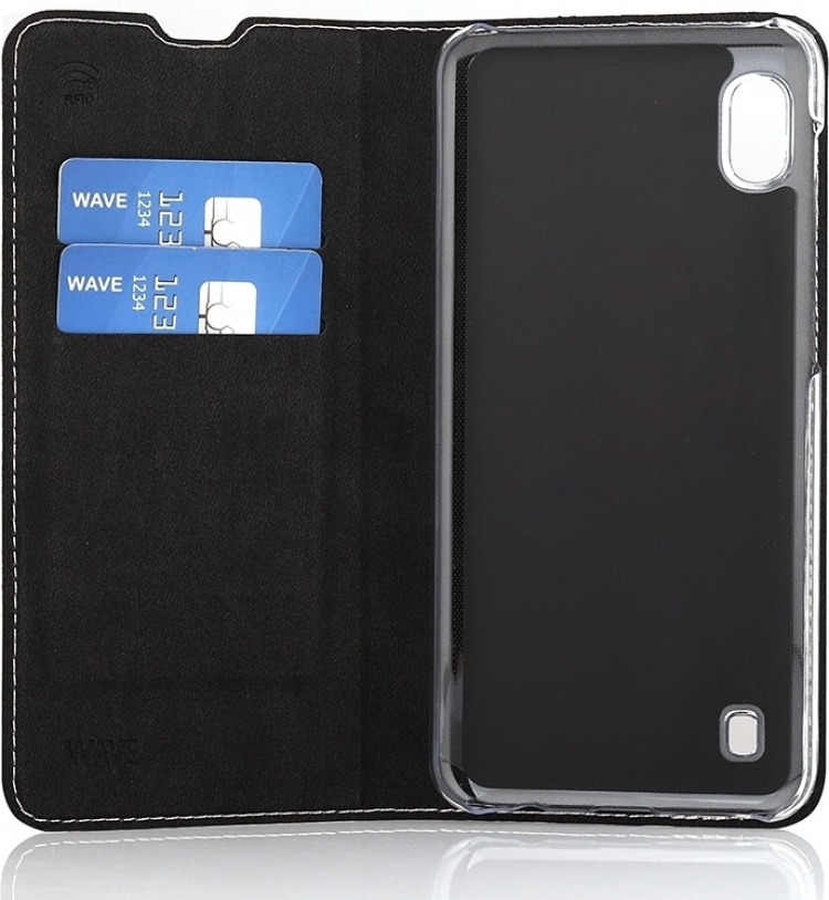 Wave BookCase beskyttelsesveske, Samsung Galaxy A10, rosa gull