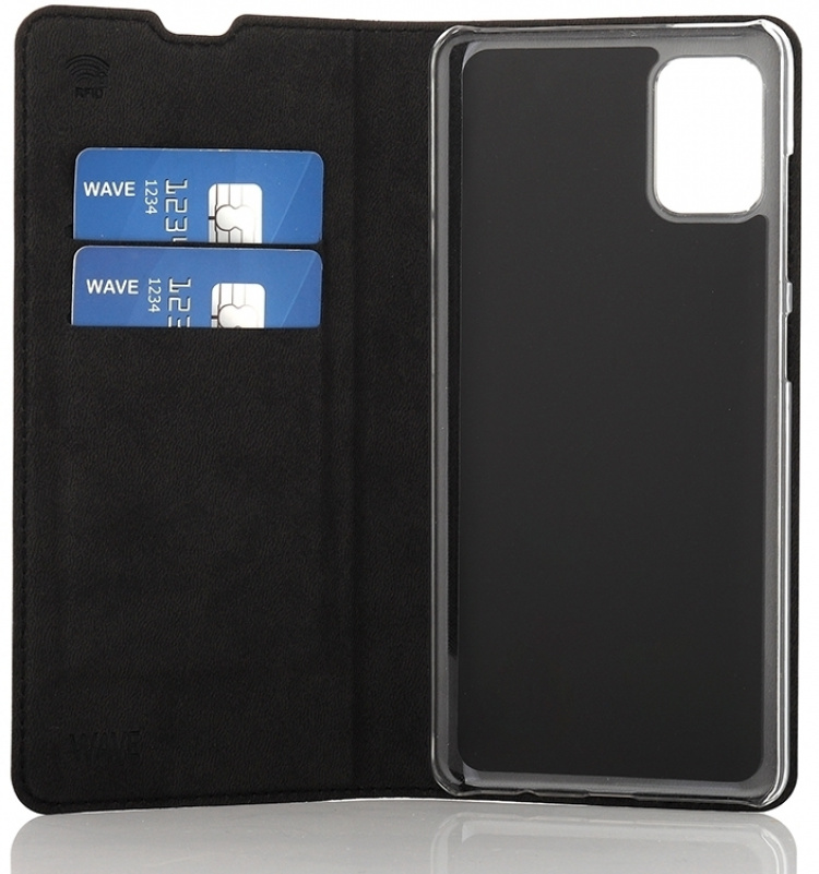 Wave BookCase beskyttelsesveske, Samsung Galaxy A51, svart