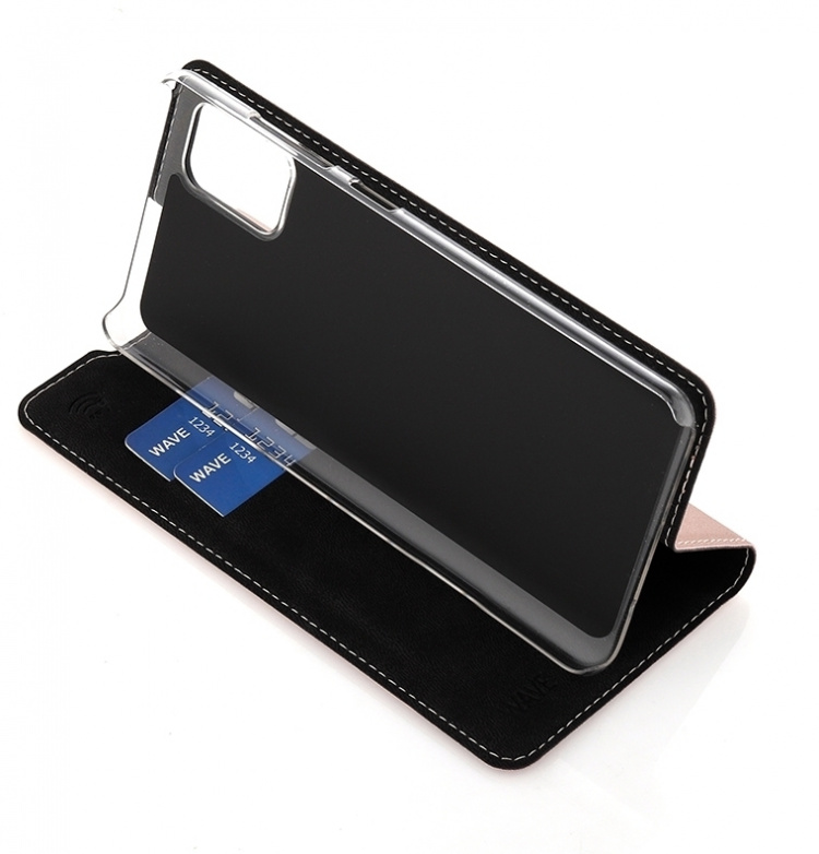 Wave BookCase beskyttelsesveske, Samsung Galaxy A51, rosa gull