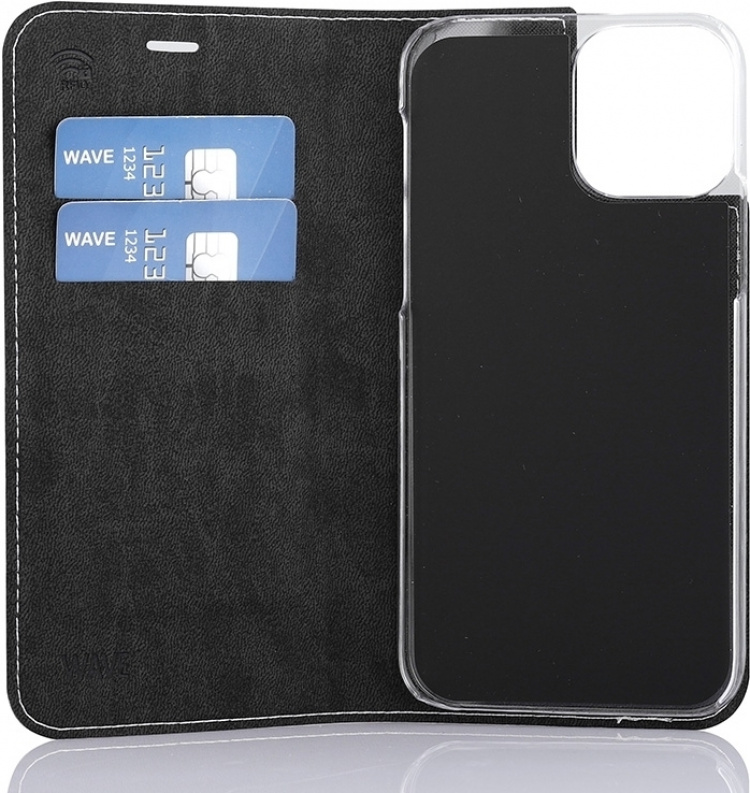 Wave BookCase iPhone 12 Pro / iPhone 12-etui, rosa gull Wave BookCase iPhone 12 Pro / iPhone 12-etui, rosa gull