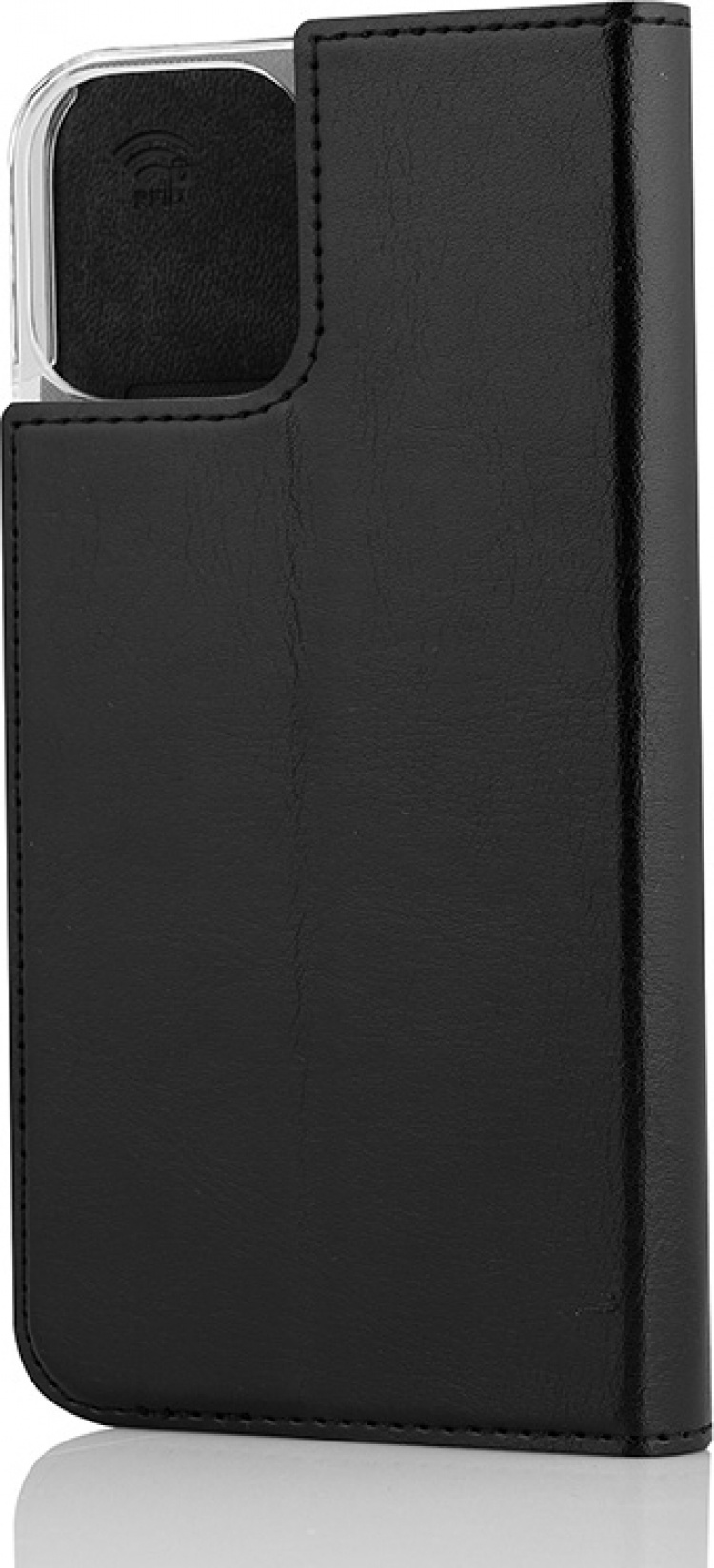 Wave BookCase-etui, iPhone 12 Pro / iPhone 12, svart