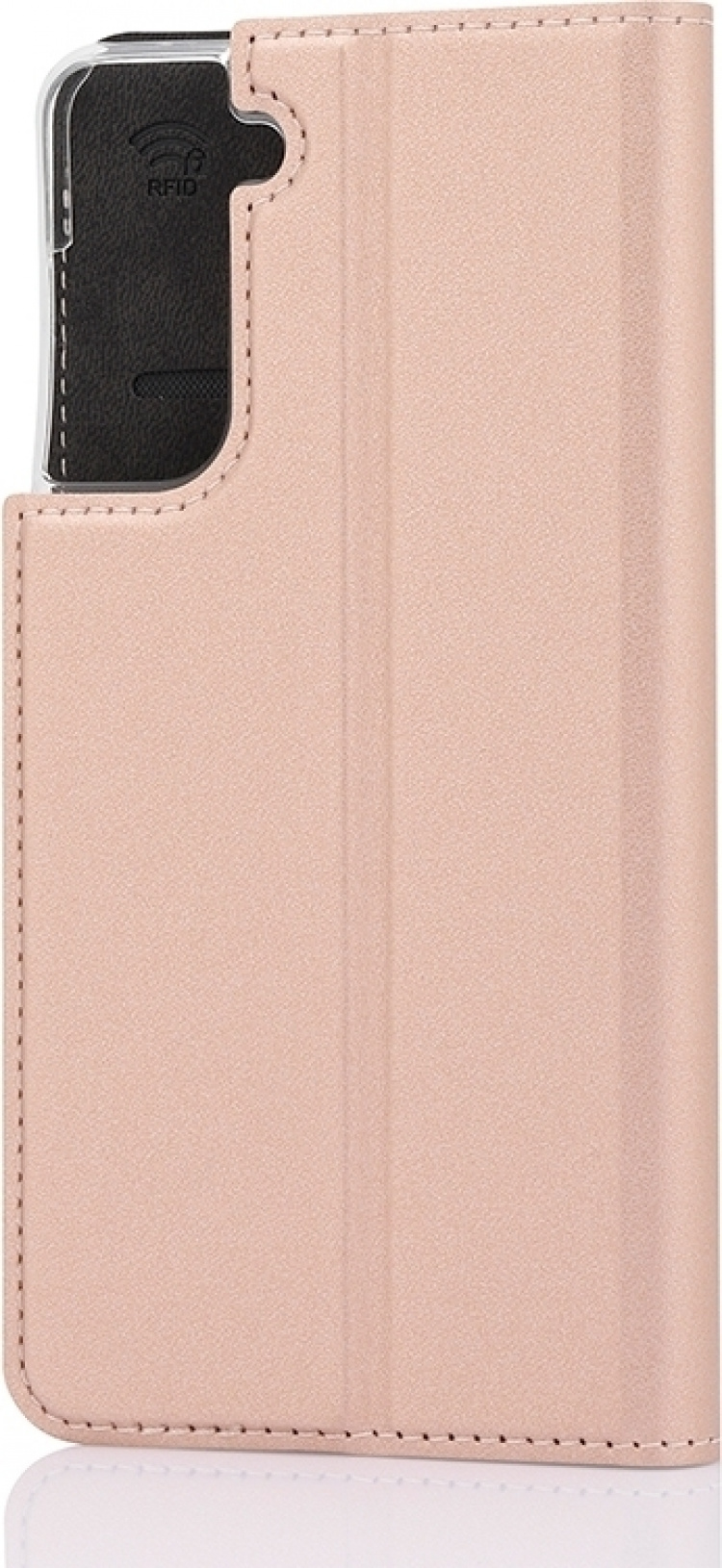 Wave BookCase beskyttelsesveske, Samsung Galaxy S21, rosa gull