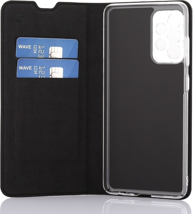 Wave BookCase beskyttelsesveske, Samsung Galaxy A52 / A52 5G / A52s, svart Wave BookCase beskyttelsesveske, Samsung Galaxy A52 / A52 5G / A52s, svart